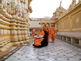7:30am - Swamishri leaving the Mandir for the medical procedure
