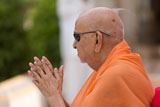  Swamishri in the mandir for darshan