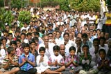  Devotees doing darshan of Swamishri