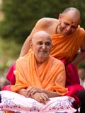 Swamishri in a divine, jovial mood 