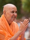 Swamishri in a divine, jovial mood