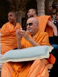 Swamishri in a divine, jovial mood 