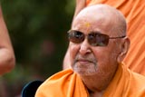 Swamishri in a divine, jovial mood 