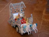 Harikrishna Maharaj arrives in a special chariot in celebration of the festival of Rathyatra