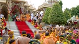 The rathyatra begins with joy and festivity
