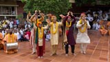 Devotees joyously participate in the celebrations