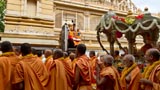 The rathyatra around the mandir, being graced by Swamishri
