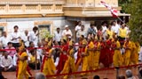 Children add to the festivities with kirtans