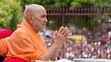Swamishri in the mandir for darshan 