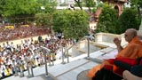  Swamishri bids Jai Swaminarayan to devotees