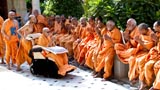 Swamishri in the mandir for darshan