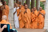  Sadhus doing darshan of Swamishri