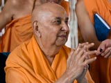  Swamishri in a divine, jovial mood  