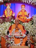  Swamishri is honored with garlands