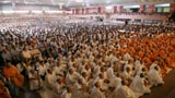  Sadhus and devotees during the assembly