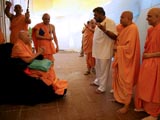  A presentation in front of Swamishri