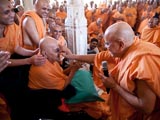 Pujya Ishwarcharan Swami performs pujan of Swamishri