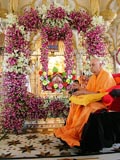  Swamishri swings Thakorji in a flower decorated hindolo