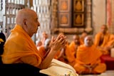  Swamishri engrossed in darshan of Thakorji