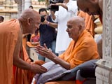  Swamishri blesses Pujya Ghanshyamcharan Swami