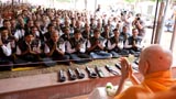  Swamishri blesses devotees doing seva as security volunteers