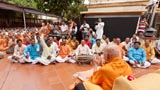 Youths sing kirtan in tradition 'ochchhav' style