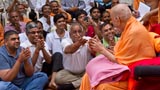 Swamishri and devotees in a jovial mood