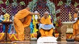  Swamishri rings a traditional bell on the occasion