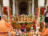  Pujya Ishwarcharan Swami performs pre-pratishtha rituals
