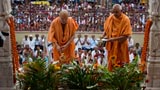 Senior sadhus perform arti