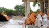  Sadhus and sadhaks doing darshan of Swamishri