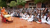  Swamishri bids Jai Swaminarayan to devotees
