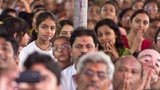  Devotees doing darshan of Swamishri