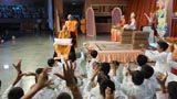  Kids rejoice before Swamishri