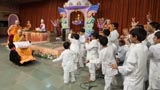  Kids rejoice before Swamishri
