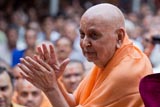 Swamishri in a divine, jovial mood