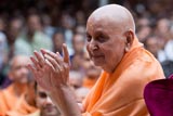 Swamishri in a divine, jovial mood
