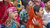  Kids rejoice before Swamishri