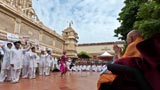  Students from APC Atladra present a skit before Swamishri