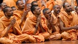  Sadhus doing darshan of Swamishri