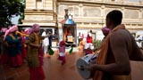  Youths perform a bhangra dance before Swamishri