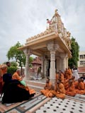  Sadhus doing darshan of Swamishri