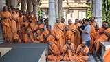  Sadhus doing darshan of Swamishri