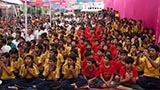  Students from Swaminarayan Vidyamandir, Raisan doing darshan of Swamishri