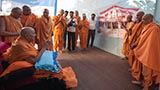 HH Pramukh Swami Maharaj arrives for pratishtha ceremony