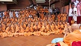  Sadhus doing darshan of Swamishri