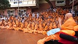  Sadhus doing darshan of Swamishri