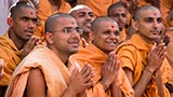  Sadhus doing darshan of Swamishri