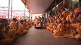  Sadhus doing darshan of Swamishri