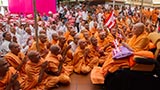  Swamishri waves BAPS flag